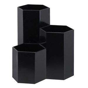 Makeup Brush Holder Organizer, 3 Slot Plastic Cosmetics Brushes Pen Storage